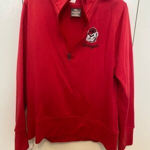 Georgia Bulldogs Red Quarter-Zip Women's Sweater